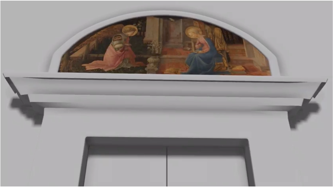 Still from Dynamic digial model of Lippi&rsquo;s Annunciation.